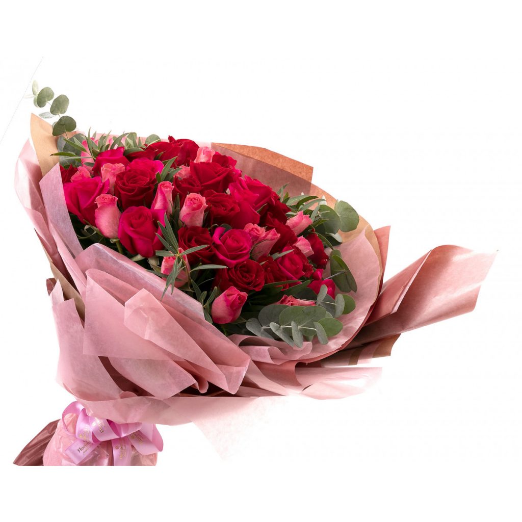 Buchet 99 trandafiri roz, doar 1099,99 RON!