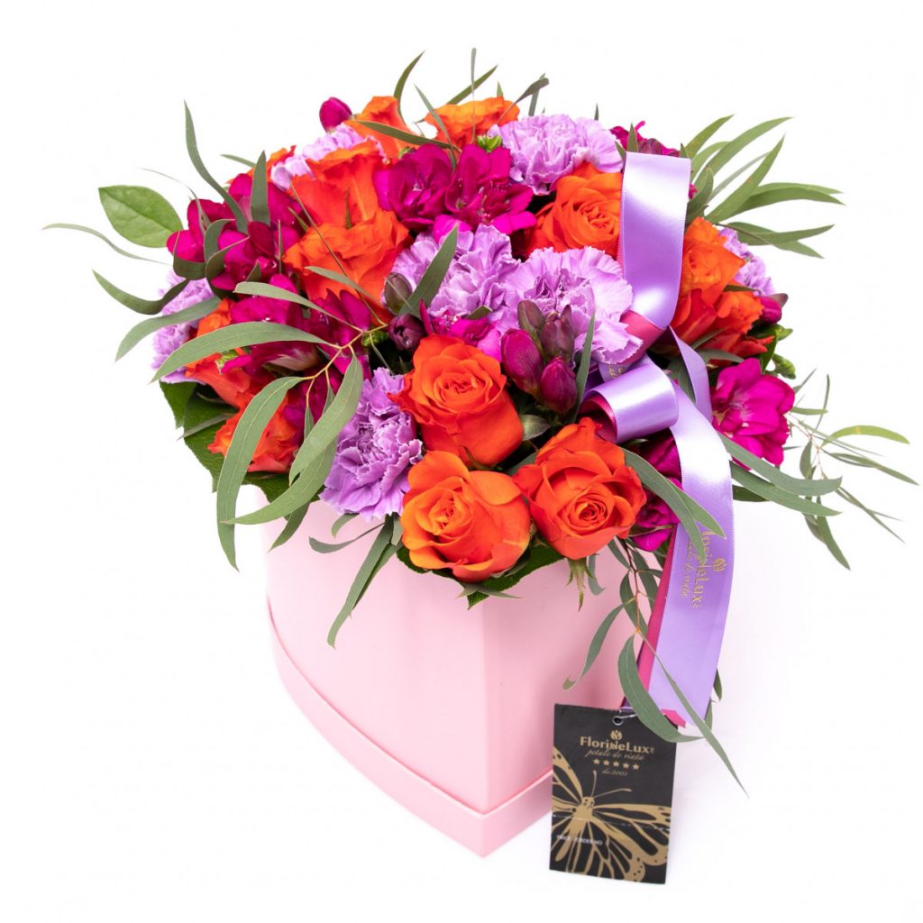 Cutii cu flori de la FlorideLux, Culorile Iubirii, doar 329 RON!