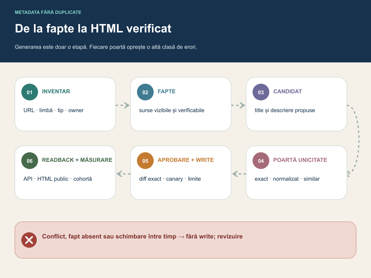 Șase etape de la inventarul paginilor la verificarea publică și măsurarea metadata
